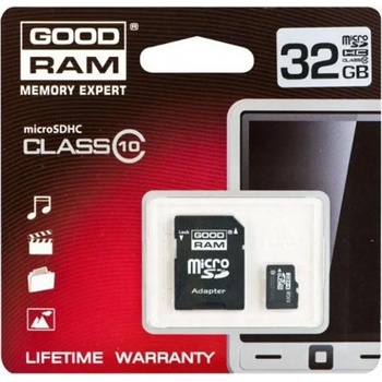 GOODRAM microSDHC 32GB C10/UHS-I SDU32GHCUHS1AGRR10
