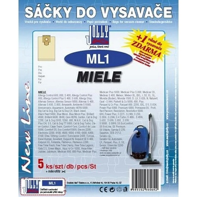 JOLLY Papírové sáčky ML1 5 ks