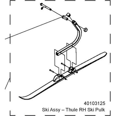 Ski Assembly-RH Ski polkou Thule 40103125