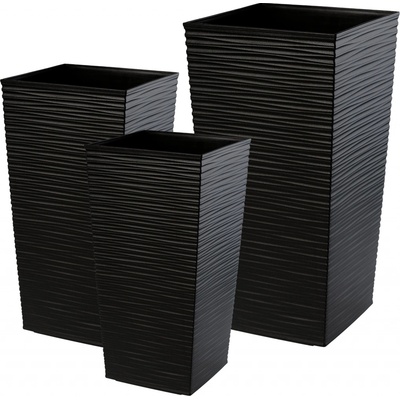 Kadax Květináč 34 x 34 x 68 cm plast černý