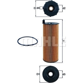 Olejový filter MAHLE ORIGINAL OX 196/1D1 (OX196/1D1)
