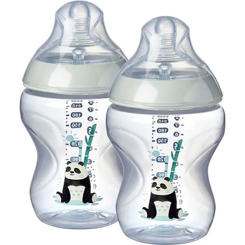 Tommee Tippee Closer To Nature Anti-colic Kindness бебешко шише Slow Flow 0m+ 2x260ml