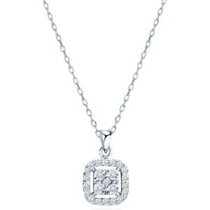 SAVICKI Колие от бяло злато 585, бели диаманти 0.08К, 44 см - savicki - 2 294,19 лв