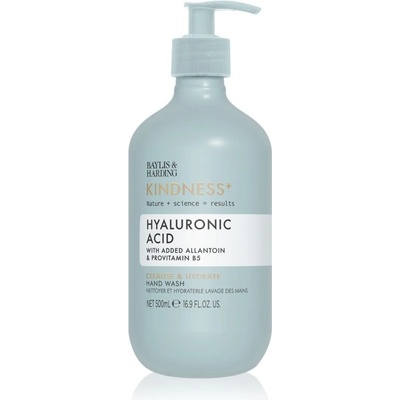 Baylis & Harding Kindness+ Hyaluronic Acid tekuté mydlo na ruky s hydratačným účinkom Vône Pear & Neroli 500 ml