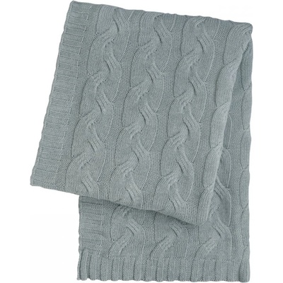 SCANquilt Deka pletená Efekt vrkoče sivá 130x190