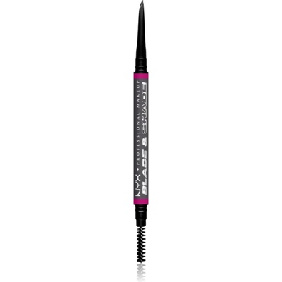 NYX Professional Makeup Blade & Shade молив за вежди с четка цвят 11 Grey гр
