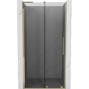 Mexen Velar L плъзгащи се душ врати 120 см, графит, златни - 871-120-003-41-50 (871-120-003-41-50)