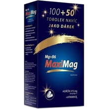 MaxiMag Hořčík 375mg+B6 100+50 tablet DÁRKOVÉ BALENÍ