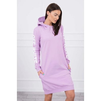 Fashionweek športové šaty s kapucňou off white K62072 lilac