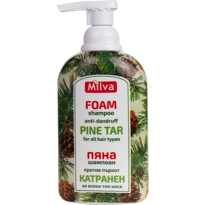 Milva Пяна-шампоан за коса, катран, 300 ml