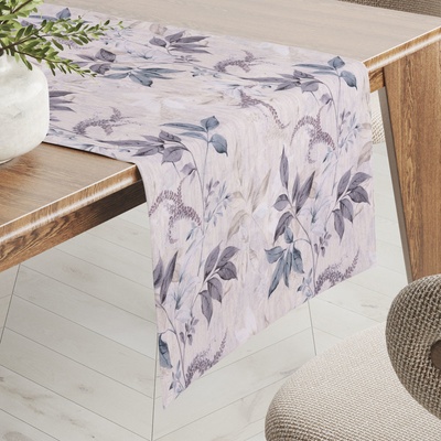 Biante Dekoračný behúň PML-053 Popínavé lístky na béžovom 20x120 cm