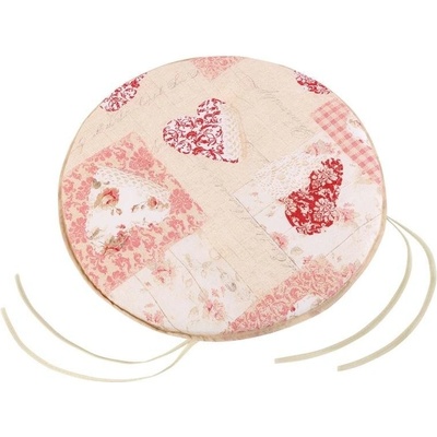 Bellatex Ema hladký patchwork srdce růžové 40 cm