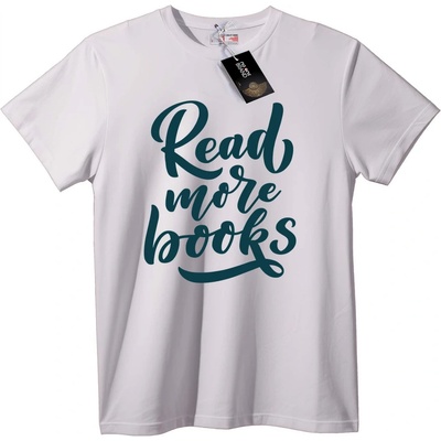 NOONEBRAND Тениска Четете Повече Книги - 2XL, Black