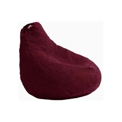 Pufrelax Калъф за пуф круша, 220л. , Nirvana Hobbit - Red wine, (Не съдържа пълнеж), Гама Premium Rustic