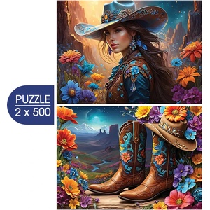 Bluebird Puzzle - Puzzle Far West Collection: Cowgirl and Boots - 500 piese