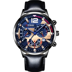 DEYROS Часовник Deyros CL-25958 - Черен / Злато Розово KP25958 Часовници