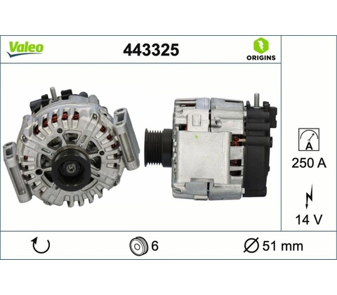 Alternátor VALEO 443325