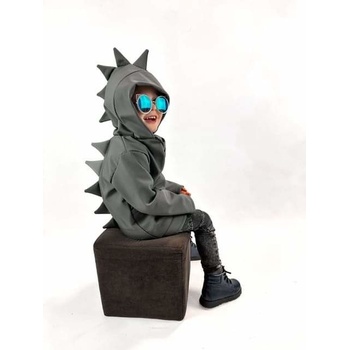 Chlapčenská softshellová bunda Dino tmavo sivá