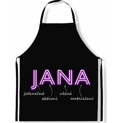 Impar Zástěra Ženská jména NEON Jana