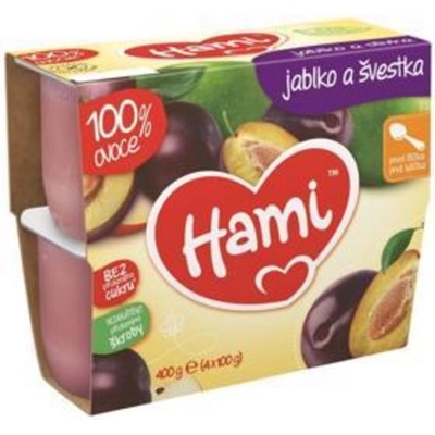 Hami 100% Ovocie Jablko slivka 4 x 100 g