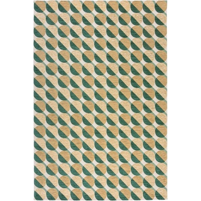 Flair Rugs Жълто-зелен килим 120x170 cm Carlos Circle Geo - Flair Rugs (503119377008)
