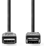 Nedis CCGL61010BK20 USB3.2 удължител, USB A щепсел - USB A гнездо, 5 Gbps, 2 m (USB3.1, USB3.0, USB2.0) (CCGL61010BK20)
