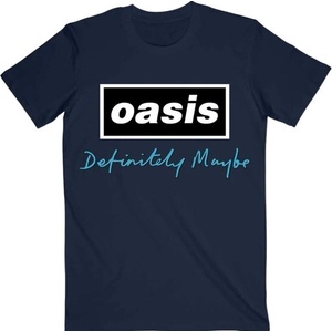 Oasis Definitely Maybe Text Logo Navy Blue XL Риза (OASTS28MN04)