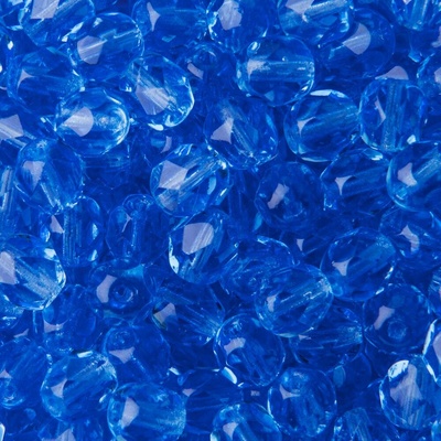 Manumi Brúsené koráliky 8mm Med Sapphire - 110 ks