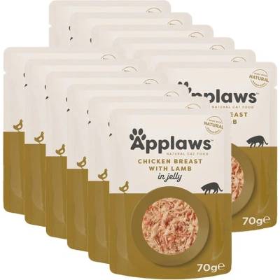 Applaws s kuřecími prsy a jehněčím v želé 12 x 70 g