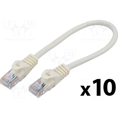 Lanberg PCU6-20CC-0025-W Patch U/UTP Cat 6 RJ45 vidlice z obou stran lanko CCA