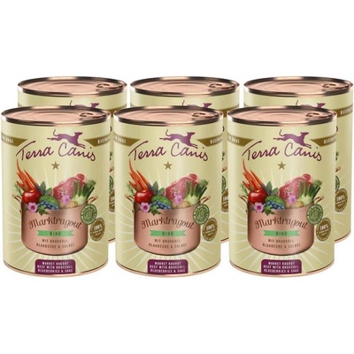 Terra Canis Market Рагу говеждо с броколи, боровинки и градински чай 6 x 385 г