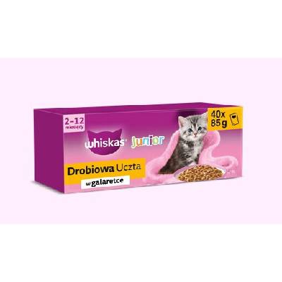 WHISKAS Junior Poultry Feast in Jelly 40 x 85 g