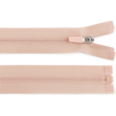 Spirálový zip skrytý dělitelný No 3 délka 45 cm, střední, 135 pudrová světlá