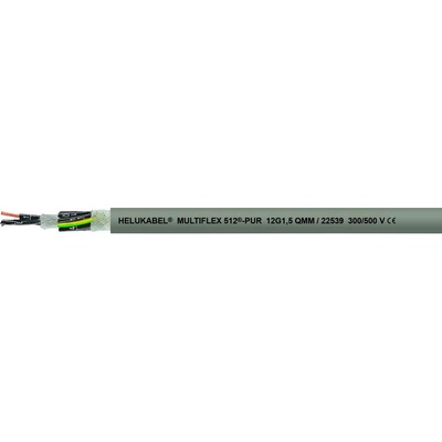 Helu 22505-1000 kabel pro energetické řetězy M-FLEX 512-PUR 7 G 0.5 mm² šedá 1000 m