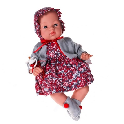 Asi dolls Asi - Кукла бебе Коке с рокличка и шапка на цветя