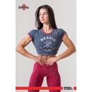 Nebbia Washed crop top tričko GOLDEN AGE 782 černé