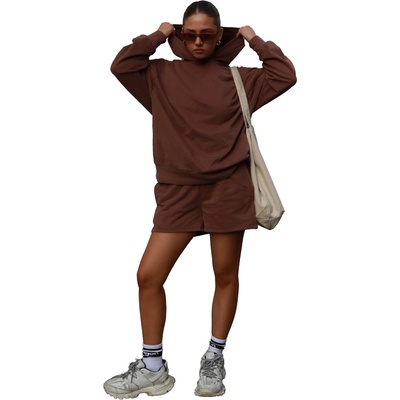 Agon Суичър Agon Lounge Boxy Oversized Hoodie - Coffee - Brown