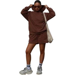 Agon Суичър Agon Lounge Boxy Oversized Hoodie - Coffee - Brown
