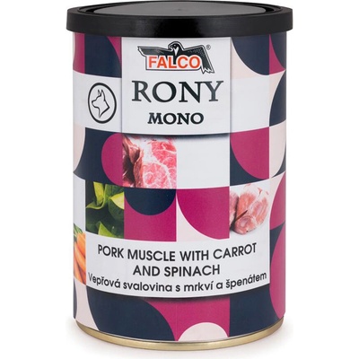 Rony Mono vepřová svalovina s mrkví a špenátem 400 g