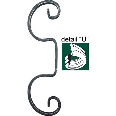 Umakov Element tvarovaný 280x80, 12x6mm E/301U-280