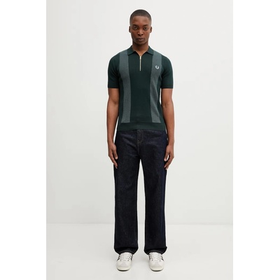Fred Perry тениска с яка мъжка с памук (K2310)