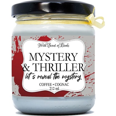 With Scent of Books Ароматна свещ - Mystery and Thriller, 212 ml (MTC212)