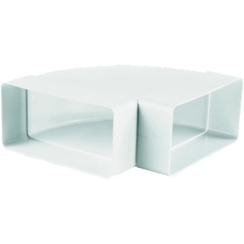 Image 1 of VENTS КОЛЯНО ЗА ПЛОСЪК ВЪЗДУХОВОД 9292 90x220 ВЕРТИКАЛНО ПВЦ (450006)