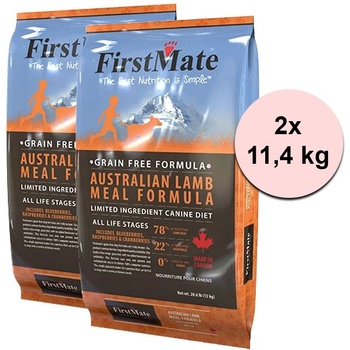 FirstMate Кучешка храна Австралийска агнешка 2 x 11, 4 кг