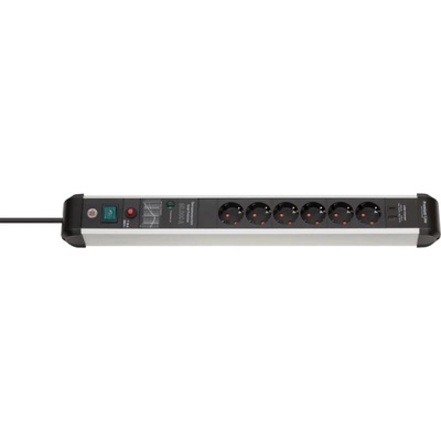 brennenstuhl 6 Plug + 2 USB 1,5 m Switch (1391010620)