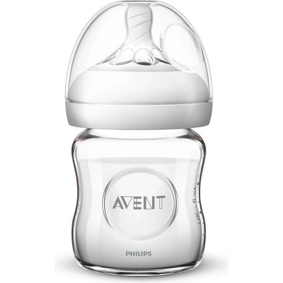 Philips Avent Sklenená Fľaša na Kŕmenie Natural 0% BPA sklenená fľaša 120 ml vhodná od narodenia