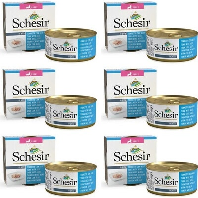 Schesir Tuňák s aloe pro štěňata 6 x 150 g