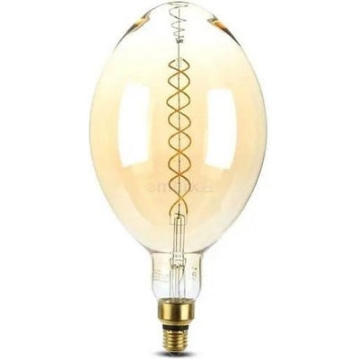 V-TAC žárovka Filament E27 8W BF180 bílá teplá VT-2168D Amber Dimmable