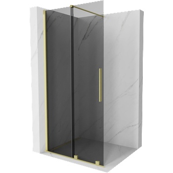Mexen Velar плъзгаща се душ стена Walk-in 85 x 200 см, графит 8 мм, златен четка - 871-085-000-43-55 (871-085-000-43-55)