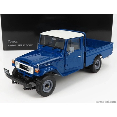 Kyosho Toyota Land Cruiser 40 4x4 Pick-up 1980 Modrá Bílá 1:18